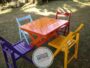 Fun Colour Sprayed Wood 4 Seat Dining Set