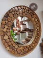 Gum Pole Round Mirror