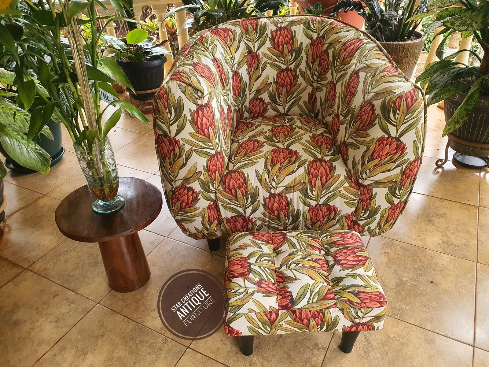 Protea Sofa and Foot Stand